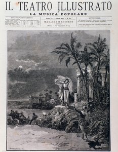 Poslední scéna The Pearl Fishermen, I. dějství, opera Georgese Bizeta od Unknown artist