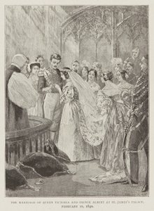 Sňatek královny Viktorie a prince Alberta od Unknown Artist