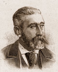 Členové Akademie Francaise v roce 1895: portrét Jose Maria (Jose-Maria) de Heredia (1842-1905), francouzský básník. od Unknown artist