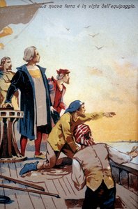 Nový svět před posádkou Kryštofa Kolumba (1492). od Unknown artist