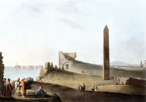 Obelisky v Alexandrii, nazývané Kleopatřiny jehly - v “” Pohledech v Egyptě”” od Unknown artist