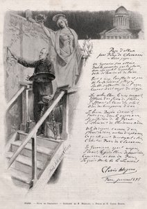 Malíř Puvis de Chavannes (1824-1898) se věnuje malbě - alegorii M. Merwarta s poezií Clovise Huguese od Unknown artist
