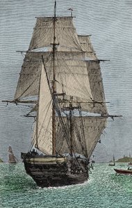 Loď „Beagle“ (expedice, které se Darwin účastnil jako přírodovědec od Unknown artist