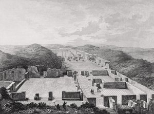 Termální lázně Ostia Starověké, Itálie 19. století. od Unknown artist