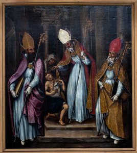 Tři biskupové uzdravují posedlého muže od Unknown Artist