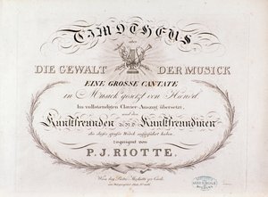 Titulní strana partitury Timothea od GF Händela (1812) od Unknown artist