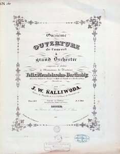 Titulní strana partitury ouverture č. 11 od Kalliwody od Unknown artist