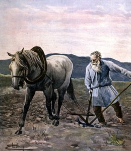 Tolstoj orat. Rytina konce 19. století. od Unknown artist