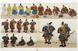 Tradiční japonský samurajský oděv - v „historickém kostýmu“ od Racinet od Unknown artist