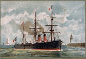 Transatlantická loď „Labrador.““ kolem roku 1880. Chromolitografie 19. století. od Unknown artist