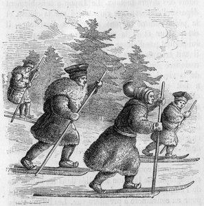Doprava v Laponsku: Klíny a jejich brusle. od Unknown artist