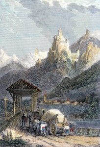 Hrad Trostburg v Tyrolsku. od Unknown artist