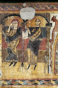 Dva svatí. Detail fresky z kostela Saint Mary of Taull. přibližně 1123. Barcelona. Národní muzeum umění Katalánska. od Unknown artist