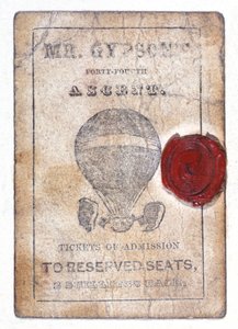 Dva šilinky za rezervovaná místa na čtyřicátém čtvrtém výstupu pana Gypsuma, 1. října 1841 od Unknown artist