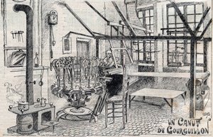 Canut z Gourguillonu (Lyon) v roce 1893 - rytina v „Le Progres illustrious““ z roku 1895 od Unknown artist