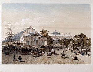 Univerzální výstava 1855: Průmyslový palác - Litografie od Unknown artist