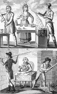 Použití nových vah a mír v roce 1795. od Unknown artist
