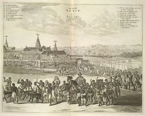 Pohled na Benin. Průvod domorodců od Unknown artist