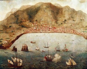 Pohled na Funchal, ostrov Madere (malba od Unknown artist