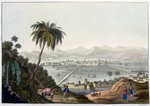 Pohled na Mexico City, Mexiko. V ""Le Kostým ancien et moderne"" od Unknown artist