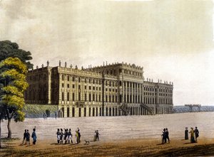 Pohled na zámek Schonbrunn, bývalé sídlo rakouské císařské rodiny, Vídeň, Rakousko, rytina kolem roku 1830 od Unknown artist
