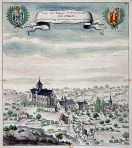 Pohled na Sully Abbey, Touraine od Unknown artist