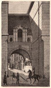 Pohled na renesanční budovu z období Jindřicha II v Nazareth Street v Paříži, Francie od Unknown