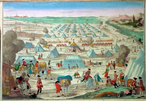 Pohled na vojenský tábor v Prusku Rytina Paříže 19. století, Armee Museum od Unknown artist