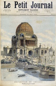 Pohled na výstavu v Chicagu: Vládní palác - v „“The Petity Journal““ od Unknown artist