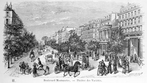 Pohled na Variety Theatre na Boulevard Montmartre. od Unknown artist