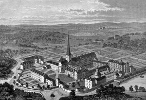 Pohled na opatství Port Royal des Champs (Port-Royal-des-Champs). od Unknown artist
