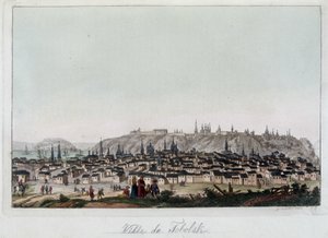 Pohled na město Fabolsk, Sibiř. V ""Starém a moderním kostýmu"" od Unknown artist