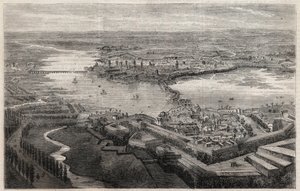 Pohled na město Mantua (Mantova, Mantua) v 19. století od Unknown artist