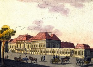 Pohled na město Vídeň v Rakousku, rytina z roku 1820 od Unknown artist