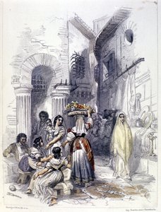 Pohled na ghetto v Římě v roce 1830. od Unknown artist