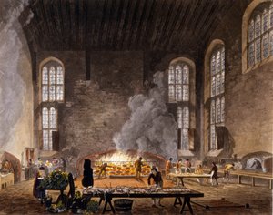 Pohled na kuchyně Christ Church, Oxfordská univerzita. 1850 od Unknown artist