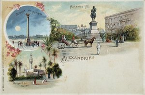 Pohledy na Alexandrii - pohlednice, konec 19. století od Unknown artist