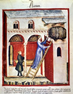 Výroba octa. Osvětlení z dojení medicíny a dietetiky „“Tacuinum sanitatis““ od Unknown artist