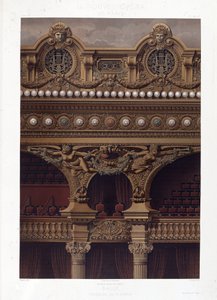 Voussure stropu Opery Garnier - chromolitografie, konec 19. století od Unknown artist