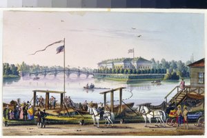Pohled na palác na Kamenném ostrově v Petrohradě (Album Marie Taglioni od Unknown artist