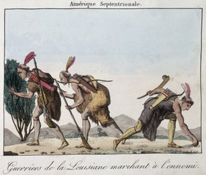 Válečníci z Louisiany po stopách nepřítele - rytina od Unknown artist
