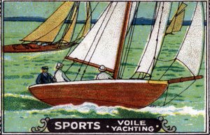 Vodní sporty: plachtění. od Unknown Artist