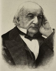 William Ewart Gladstone (1809-1898), britský politik, rytina z fotografie H. S. Mendelssohna z L