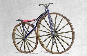 Dřevěný model velocipedu. Pierre Michaux, vynalezl pedál na počátku 60. let 19. století. od Unknown artist