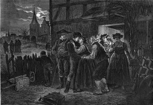 Mladí Alsasané emigrovali, aby unikli pruské vojenské službě. od Unknown artist