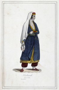 Mladá žena Kalmouk (mongolský lid jižní Sibiře) - v „“Různé národy země““ od Fr. Jouhanneaud, Librairie des Bons Livres, Limoges od Unknown artist