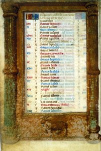 Zodiac Kozoroh a svatí měsíce prosince - miniatura středověku (ref.: 135, 006v): Žádost o povolení Městské knihovně v Toulouse (tel: 05 62 27 66 66) od Unknown artist