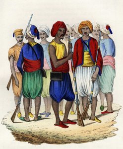 Zouaves, domorodí tirailleurs francouzské armády Afriky, vycvičený v roce 1830. V “” Storia d