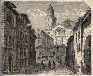 Katedrála Saint-Front - Perigueux - Dordogne - Francie - (Saint Front) rytina „“ PATRIE““ - PECTUREQUIREQUE POPIS FRANCIE V 6 SVAZTECH LUCIEN HUARD - konec 19. stol. od Unknown artist