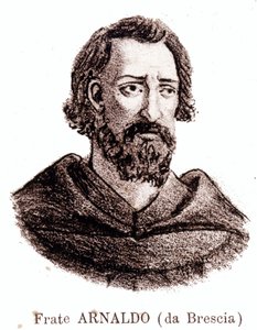 portrét Arnauda de Brescia (Arnaldo da brescia) (1090 - 1155), italského politického a náboženského reformátora. od Unknown artist